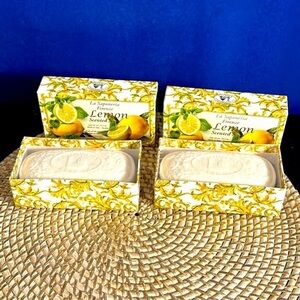 New in Box 2 Saponificio Artigianale Fiorentino Lemon Scented Soap Made in Italy